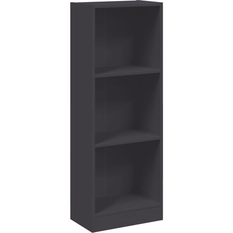 Maison Exclusive - Libreria a 3 Ripiani Grigia 40x24x109 cm in Legno Multistrato
