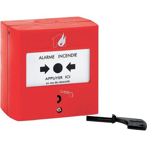 Dispositif manuel d'alarme à membrane réarmable – 1 contact – IP30 – IK07 – évolutif pour accessoires – Pour espaces confinés – URA