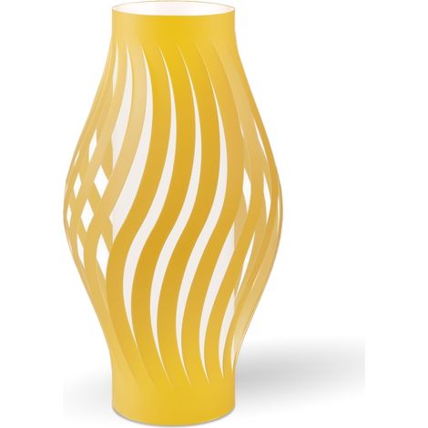 Lampada Da Scrivania Moderna Helios Polilux ® Ocra Pastello 1 Luce E27 H40Cm (1/2)