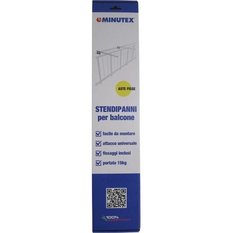 STENDIBIANCHERIA DA BALCONE ASTE FISSE CF 2 PZ- 1,0 confezione