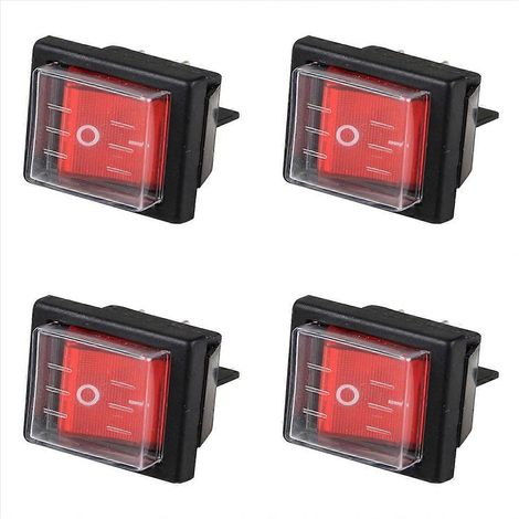 interrupteur à bascule étanche SPST 4 broches 36 x 29 mm pour applications industrielles (1/5)