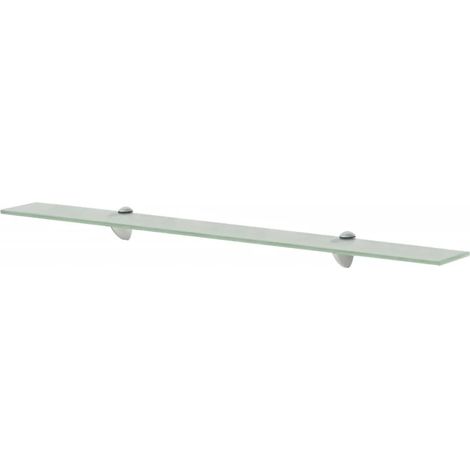 Étagère Tablette en Verre 90 cm Blanche à fixer pour une décoration moderne et épurée (1/4)