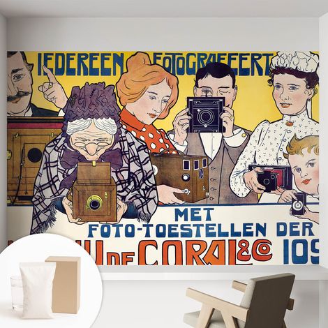 Papier peint intissé décoratif pour salon chambre et cuisine Facile à poser avec colle Passion pour la photographie 152x104 cm (1/5)