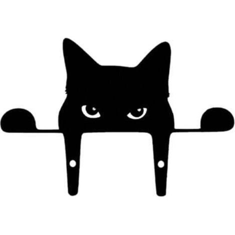 Chat Voyeur,Chat du Jardin Décoration, Décor De Statue De chat pour La Cour Enjeux De Jardin De Silhouette Animale réaliste Art de Cour de Chat Décoration pour Plancher, Pelouse, Jardin, Chemin Trotto (1/4)