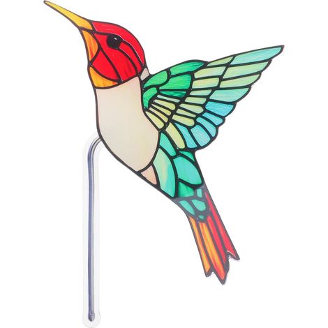 Hängende Acryl Blumentopf Ornamente mit lebensechtem Vogel