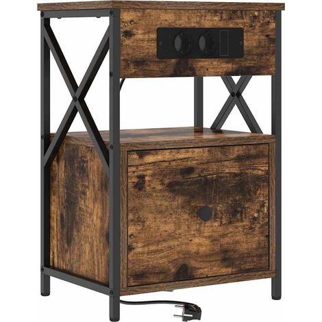 Maison Exclusive - Armadio da Notte Rovere fumé 40 x 31 x 60 cm Legno multistrato