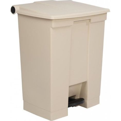 Conteneur à pédale 68 Litres, en polyéthylène moulé beige (1/3)