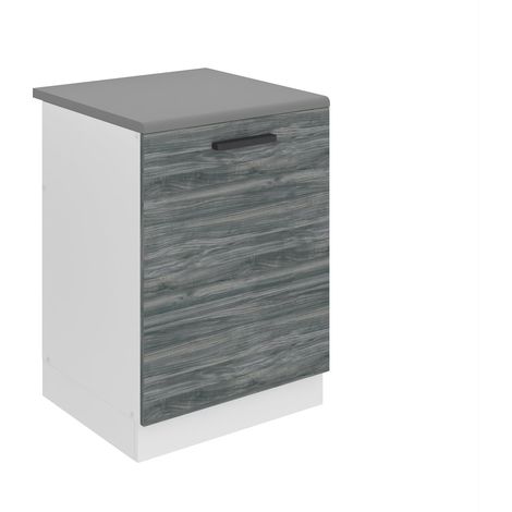 BELINI Meuble Cuisine Bas avec Plan de Travail SDZ I Meubles de Cuisine - Taille: 51,6 x 60 x 85 cm I Meuble sous Evier - 1 Porte I Couleur : chêne Glamour