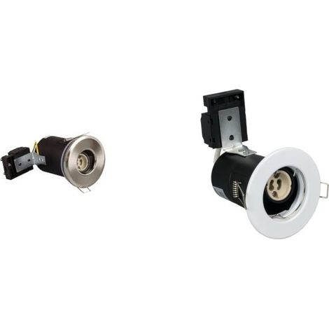 Support spot led encastrable gu10 fixe rond - optonica 65907406 65907406 (1/5)