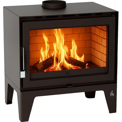 Poêle à bois fonte acier - FIREMATIC Boone 12.6 kW Sans kit air - Sans plaque de cuisson (1/5)