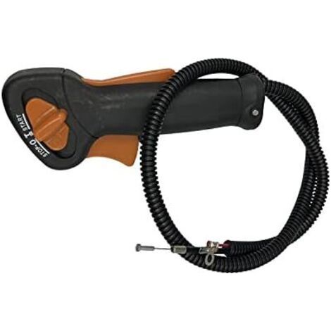 Câble de commande d'accélérateur pour débroussailleuse avec poignée - Kit d'assy (ancien style) compatible Stihl FS120 FS250 Pièce rechange OEM 4128-790-1301 (1/4)