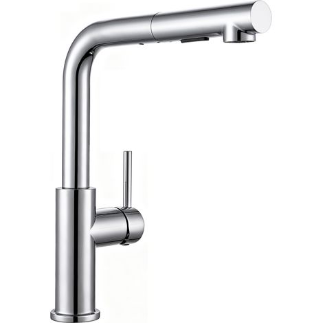 Miscelatore cucina estraibile Sofetiy Max – 2 modalità di getto, rotazione a 360° Miscelatori monocomando per lavelli, finitura cromata (1/5)