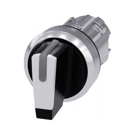 Siemens 3SU10522BL600AA0 3SU1052-2BL60-0AA0 Interruttore a levetta Anello frontale in metallo, Lucido Nero, Bianco 2 x (1/5)