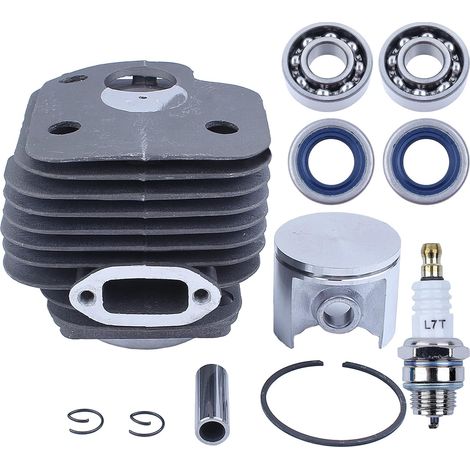 Kit de cylindre 50mm pour cylindre et piston Husqvarna 268 250 pour accessoires de moteur, pièces de rechange 5040168-02 avec bougie L7T, joint d'huile, roulement de vilebrequin (1/5)