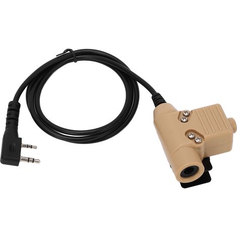Câble adaptateur PTT U94 pour talkie-walkie Baofeng UV-82, UV-5R, BF-888S, compatible casque militaire (1/5)
