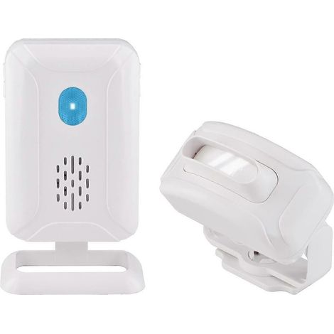 Sonnette extérieure avec détecteur de mouvement pour chien et chat, étanche IP54, sans fil, à détecteur de mouvement passif (PIR), idéale pour les magasins, bureaux, maisons et allées. (1/4)