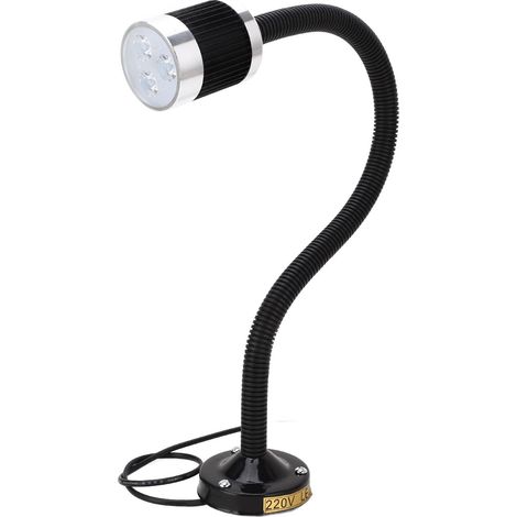 Lampe de Travail Magnétique, Lampe de Tour à LED, Lampe d'établi Réglable avec Col de Cygne Flexible et Base Magnétique pour CNC, Tour, Atelier (3W) (1/5)