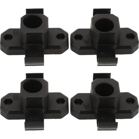 Set of 4 foldable and adjustable steel table legs for garden furniture, made of black plastic (1/5)