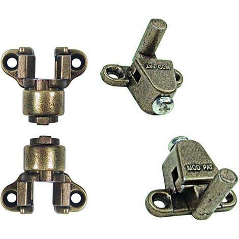 HERRAJES ALK accesorios cerradura falleba suprema oro viej , ACCESORIOS (por juegos)1 Juego de accesorios:A- 2 Enganches excéntricosB- 2 Topes reg (1/2)