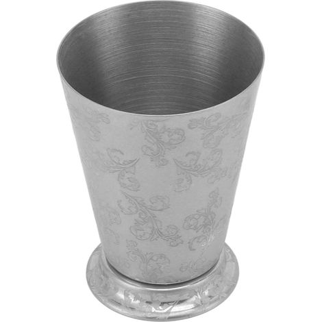 Cocktailglas aus Edelstahl für Mint Julep, Moscow Mule Becher, Bier-/Kaffeebecher, Trinkglas mit Blattmuster (1/5)