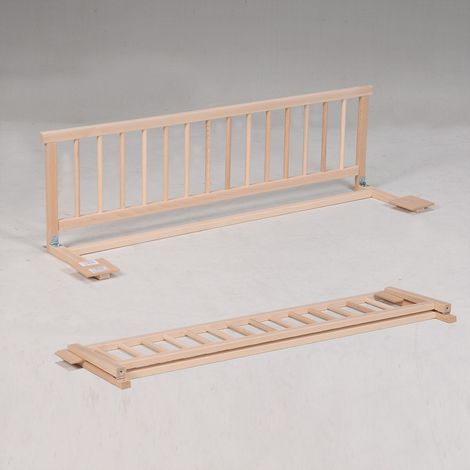 Barrière de lit en hêtre massif – Dimensions 120x31x35 cm – Amovible et sécurisée pour enfants – Montage facile – Weber Industries