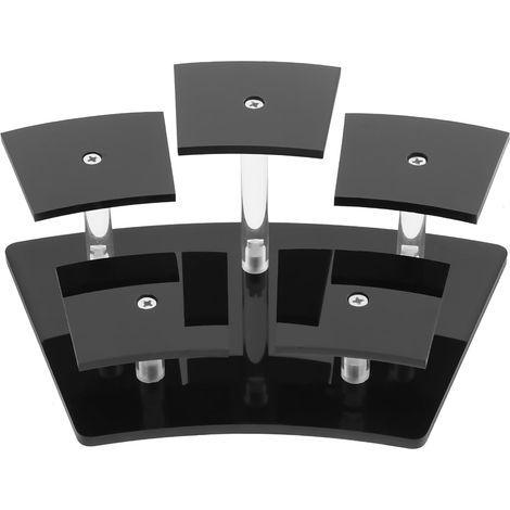 Display Shelf Sturdy and Durable Black Acrylic Stand for (1/5)