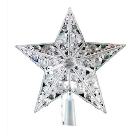 Weihnachtsbaumstern, LED-Christbaumstern, Weihnachtsbaumstern, Mehrfarbiger Weihnachtsbaumstern für Christbaumschmuck, Weihnachten, Halloween (Farbe)