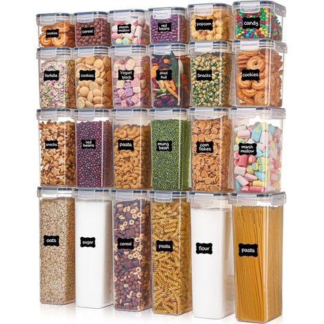 Juego de 24 recipientes herméticos para almacenar alimentos (1/5)