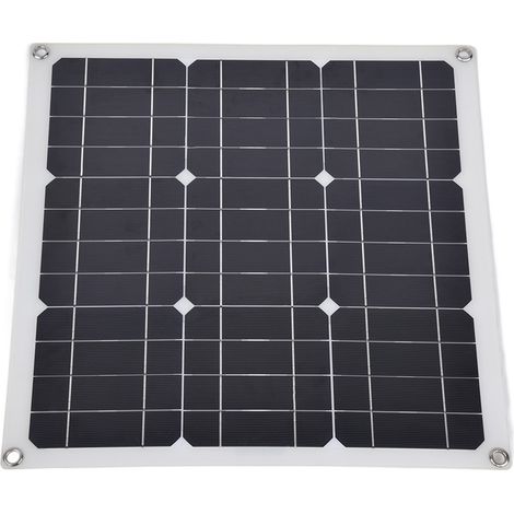 Kit de panneau solaire 30 W, panneau solaire monocristallin en silicium, chargeur de batterie avec contrôleur 10 A et alimentation USB 18 V/5 V. (1/5)
