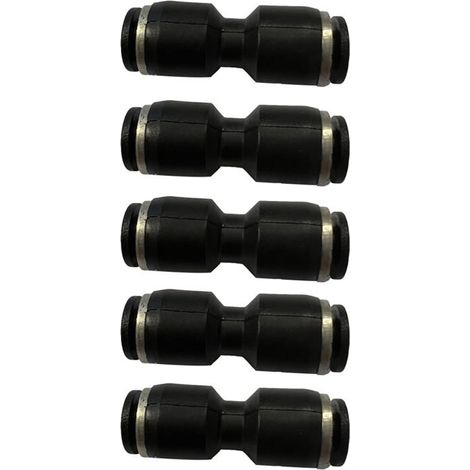 Sachet de 5 raccords automatiques droits 4 mm