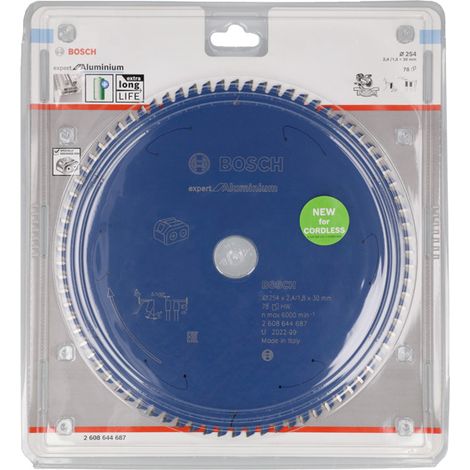Bosch Expert for Aluminium Circular Saw Blade 254x2.4/1.8x30 T78 2608644687 (1/4)