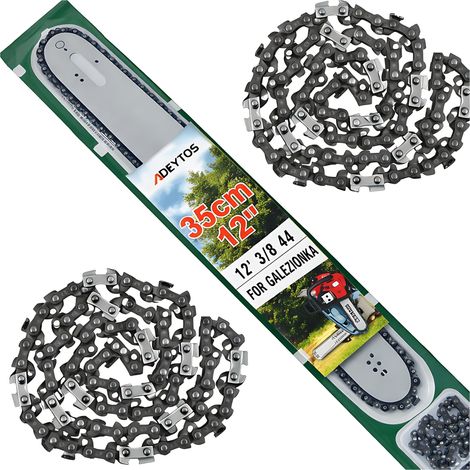 BARRA GUIDA PER SEGA A SCOPPIO + 2 CATENE 35 CM 12" 3/8 44 (1/5)