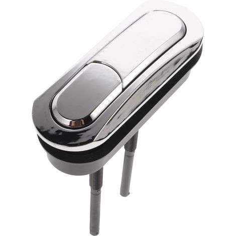Bouton Poussoir Wc Ovale à Double Chasse, Abs Argenté (1/5)