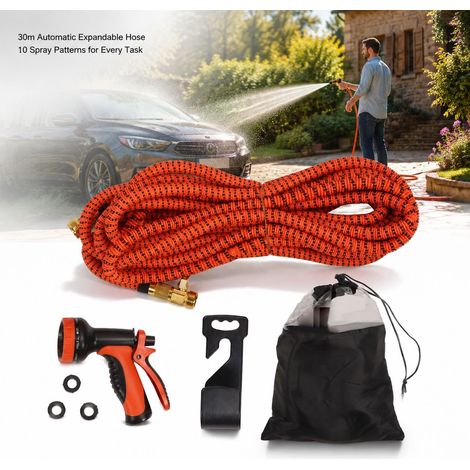 Toivize-Pistolet Lavage Auto - Jet Haute Pression - Tuyau Extensible 30m, 10 Modes, Plastique Durable, Kit Complet Jardin (1/4)