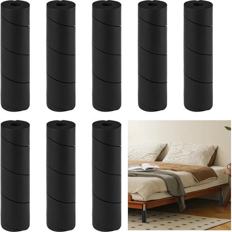 Lot de 8 protections d'orteils de cadre de lit de 15 cm, housses réglables pour pieds de meubles, protections d'angle rembourrées pour lit, chaise et pieds de table, protections en mousse (1/5)