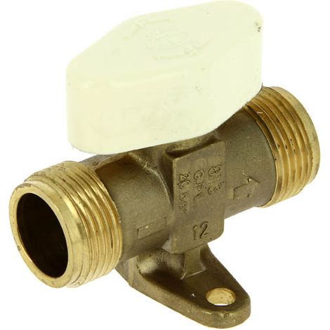 Vanne de barrage 1/4 tour 20b mâle 20-27 butane-propane