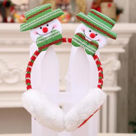 Serre-tête de Noël pour adultes et enfants, déguisement de Noël, grande tête de bois rouge, boucle, épingle à cheveux, cadeau, (1/5)