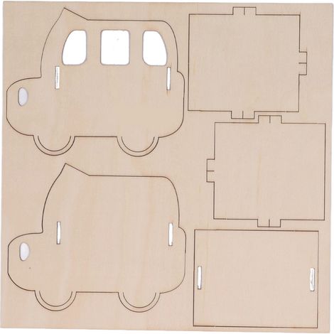 Porte-stylo en bois forme bus londonien, montage facile, organisateur de bureau pour maison et travail, développement manuel
