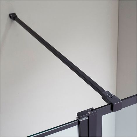 Barra stabilizzatrice dritta per box doccia 2 lati Nero