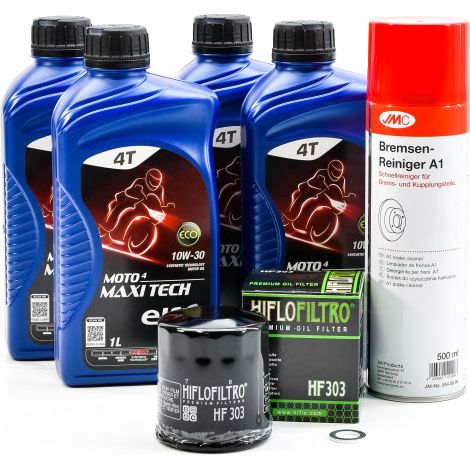Kit Entretien Vidange Standard pour HONDA CB 500 de 1994 à 2003 - ELF MOTO 4 MAXI TECH 10w30 4L