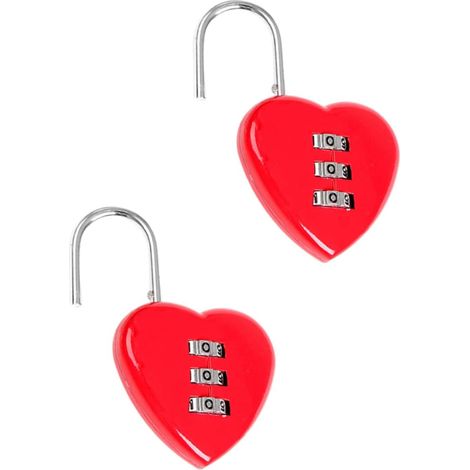 cadenas à combinaison en forme de cœur pour bagages serrures (1/5)