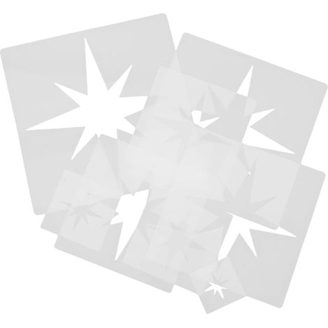 8 pièces Pochoirs de Peinture Étoile Réutilisables Lot de Pochoirs pour Décoration Murale et Projets de Bricolage Créatifs (1/5)