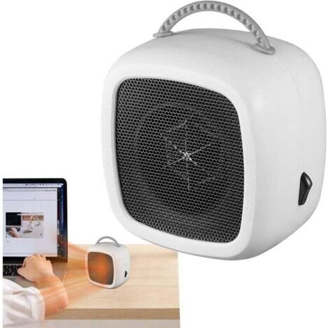 Chauffage électrique portable efficace 600 W double mode et poignée Petit chauffage rapide, chauffage électrique silencieux pour bureau, chambre à coucher, cuisine (1/4)