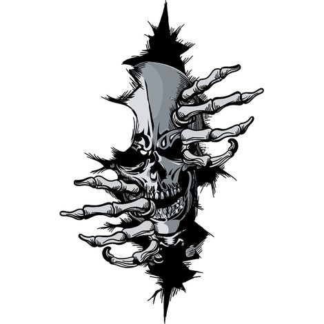 Skull Death Head Skull Horror Stickers Decal Sticker For Car Vehicle Automobile Sticker 12x18CM (1/5)