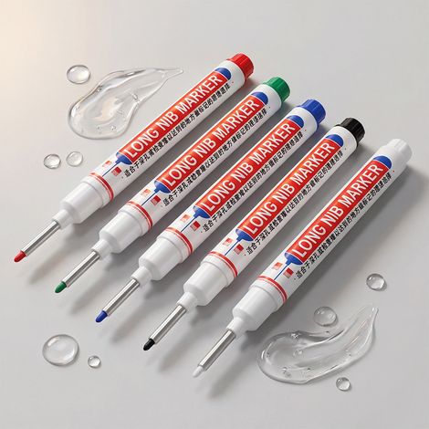 Long-tipped, deep-hole marker with multiple colors to choose from. Smooth ink flow, suitable for marking small areas on rough surfaces with clear and vibrant colors. -- Full Color -- BIEMMEDUE (1/5)