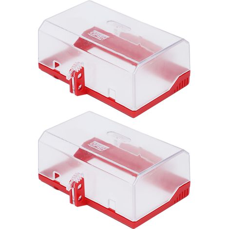 Lot de 2 couvercles de verrouillage pour bouton d'arrêt d'urgence en résine PC, sécurité renforcée, transparents, pour applications industrielles. (1/5)