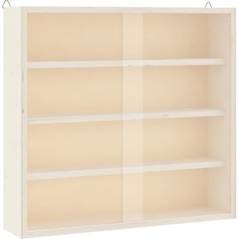Vitrine de collection en bois avec portes 40x8,5x37cm CFW44401 (1/5)