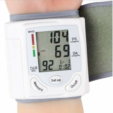 Monitor de presión arterial de muñeca: Monitor de presión arterial inteligente profesional con detección automática de hipertensión y latidos cardíacos irregulares. (1/4)