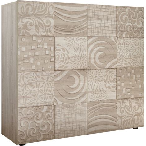 Credenza 2 Ante 120x42x110 cm in Legno TFT Blossom Rovere Samoa (1/4)