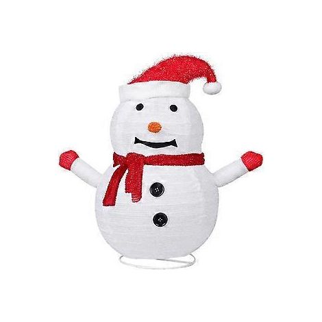 Beleuchteter Schneemann mit 60 LEDs für den Außenbereich – eine leuchtende Ergänzung Ihrer Weihnachtsdekoration, wasserdicht und einfach zu installieren.